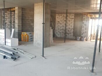 Кладка перегородок 100 м.2 из газоблока 10 см