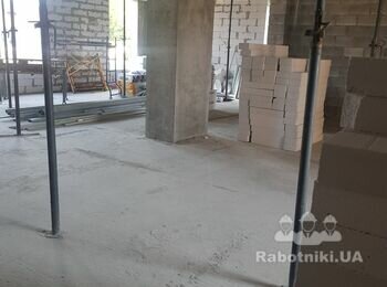 Кладка перегородок 100 м.2 из газоблока 10 см