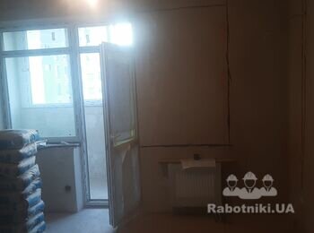 Вийняти балконный склопакет на кухні та вирізати стіну
