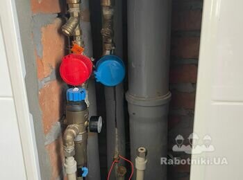 Установка промывочного фильтра для воды