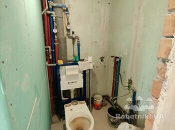 Плиточні роботи в санвузлах в квартирі