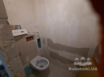 Укладка плитки санвузол 5 кв.м.