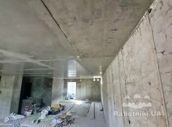 Шлифовка бетона на стенах и потолке