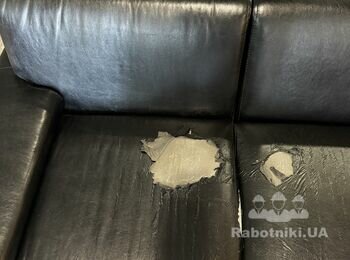 Перетяжка дивана офісного.