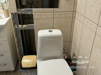 Восстановление участка плитки в санузле + установка ревизионного люка