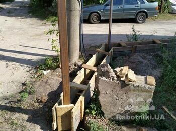Паркан із профнастілу з відкатними воротами та каліткою(с. Проців)