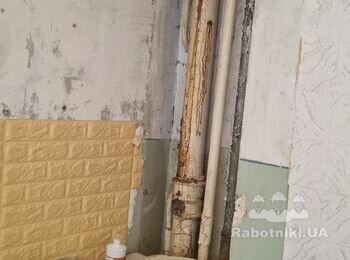 Монтаж/демонтаж плитки в ванной, замена труб водоснабжения