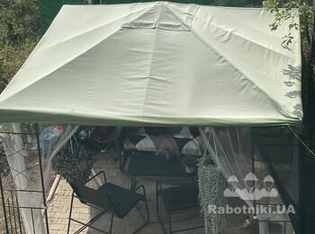 Крыша беседка профлистом