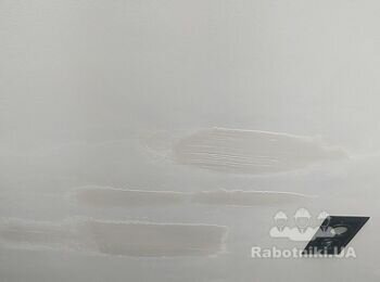 Перешпаклевание и покраска потолка