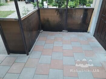 Будівництво веранди з клінкерної цегли.