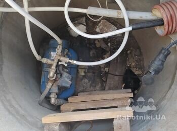 Демонтаж насосной станціі і установка та підключення гідроакумулятора