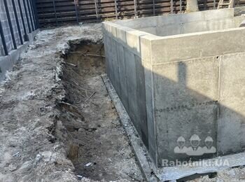 Бетонні роботи (відмостка, сходи в басейн, перекриття приямку басейна)