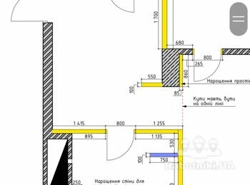 Мурування перестінків з газоблоку 100мм.