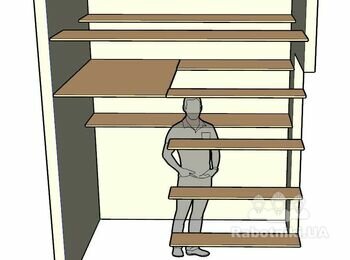 Установка полок в кладовке, 10 шт