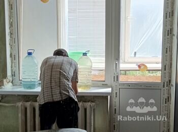 Откосы на 2 окна и дверь