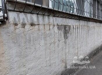 Монтаж армосетки и штукатурка фасада.