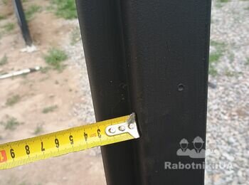 Откатные ворота без автоматики и калитка