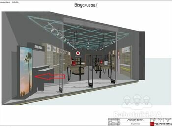 LED екран інтерактивний для магазину Водафон в м.Житомир