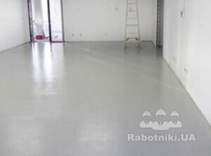 Водовідведення в гаражі 5пог.м, поліуретанове покриття 40кв.м