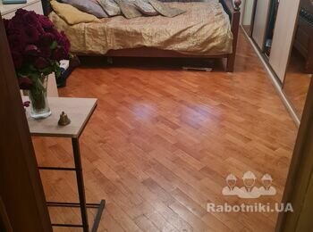Паркет циклёвка, шпаклёвка, лакировка.