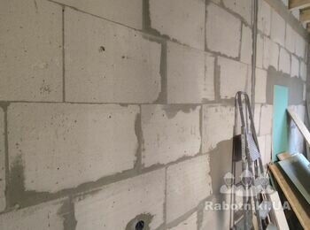 Шпатлювання газобетонних стін. Об'єм: 100 м