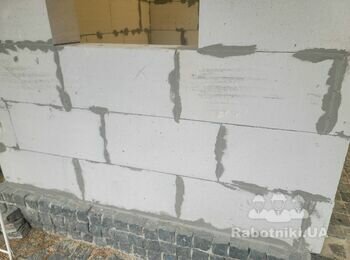 Укладка 20 м.кв облицювального клінкеру на газобетон
