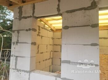 Укладка 20 м.кв облицювального клінкеру на газобетон