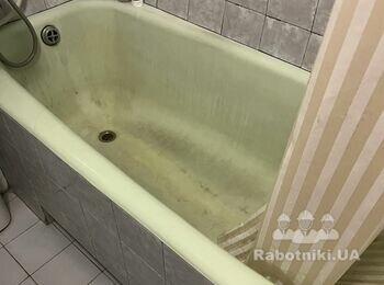 Реставрація ванни, фарбування плитки