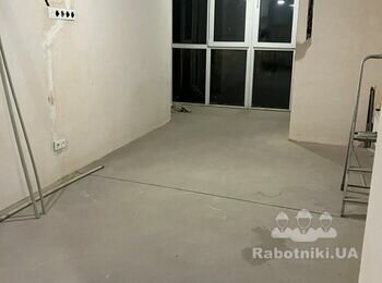 Укладка 23.5 кв. м. плитки на пол в кухне (квартира)