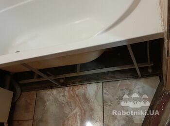Заміна частини каналізації та підняття рівня ванни