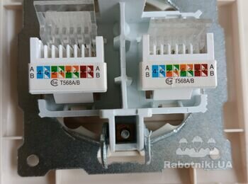 Установка розетки компьютерной
