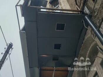 Козырек подшить профлистом