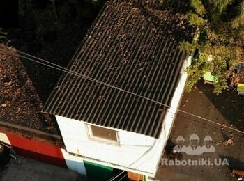 Заменить крышу гаража шифер на профнастил 32м2