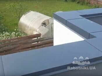 Монтаж металлического парапета