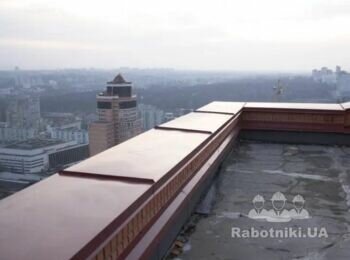 Монтаж металлического парапета