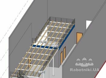 Улаштування металокаркасу навісу 3.5 тонн, дерево бетон