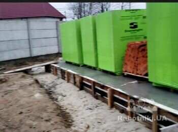 Кладка стін, зведення коробки (газобетон)
