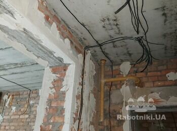 Штукатурка стены 170 кв.