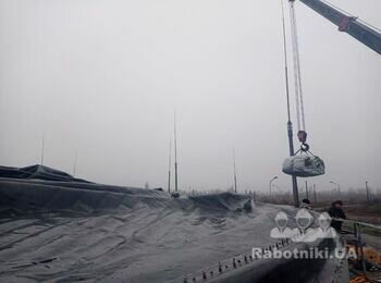 Монтажні роботи з облаштування біогазового накриття