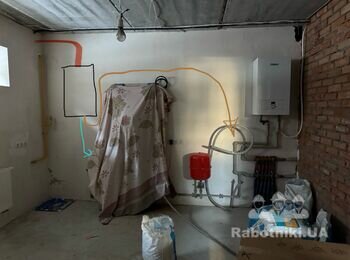 Монтаж газового котла 32 кВт. Підключення до системи опалення