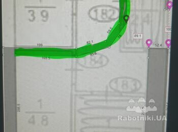 Пенобетон стенка 6м.п. , плитка 15м2, стены: 54м2
