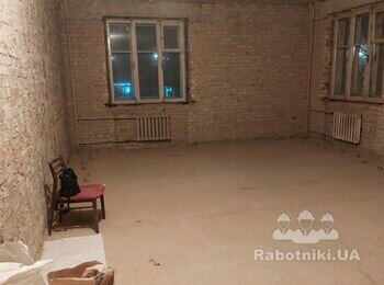 Штукатурні роботі з цегляних стін, частково стеля, укоси. Квартира в ц