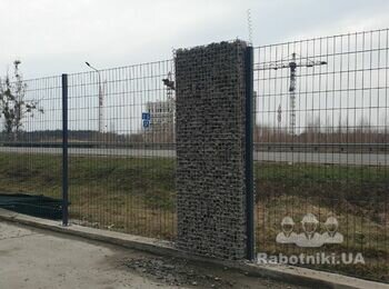 Забор из габиона