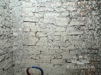 Штукатурка в СУ 32м2, стяжка в СУ 10м2