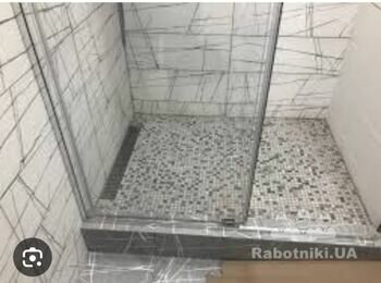 Строительство душевного поддона с трапом, облицовка плиткой