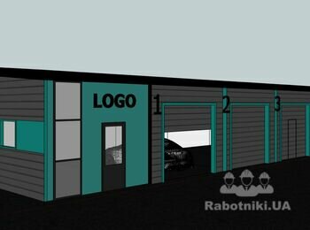 Будівництво металоконструкції з сендвіч панелями 900м2