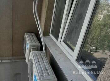 Монтаж внутрішнього блоку кондиціонера та чистка зовн.блоку (2шт/9ки).