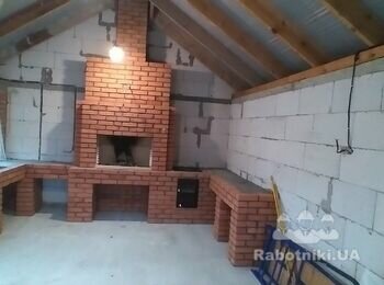 Укладка плитки 120х60см на пол 28м2 и клинкер на камин 16м2