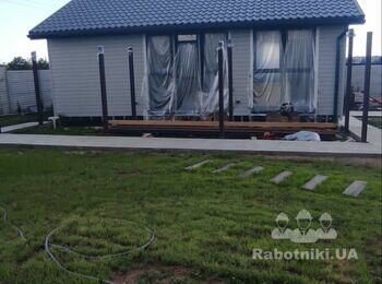 Кровля односкатной крыши 40м2