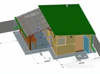 Будівництво майстерні-сарая за кресленнями замовника.